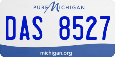 MI license plate DAS8527