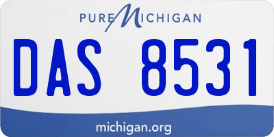 MI license plate DAS8531