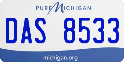 MI license plate DAS8533