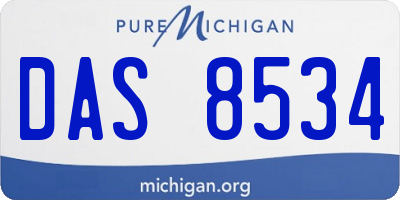 MI license plate DAS8534