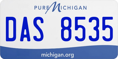 MI license plate DAS8535