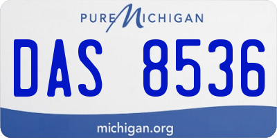 MI license plate DAS8536