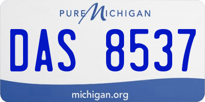 MI license plate DAS8537