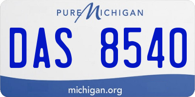 MI license plate DAS8540