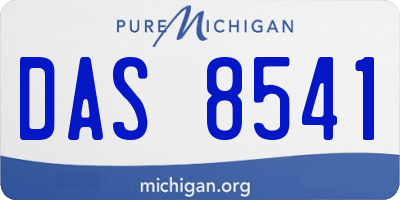 MI license plate DAS8541