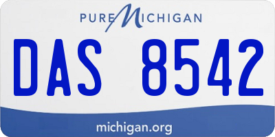 MI license plate DAS8542