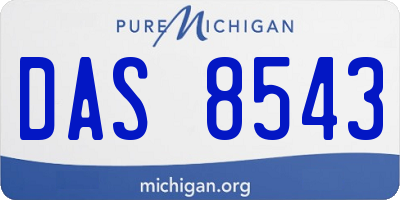 MI license plate DAS8543