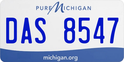 MI license plate DAS8547