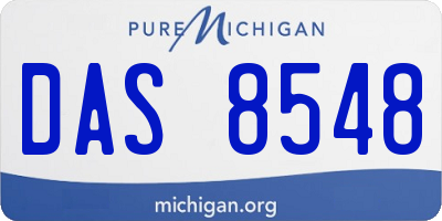 MI license plate DAS8548