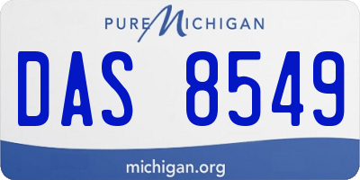 MI license plate DAS8549