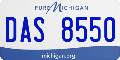 MI license plate DAS8550