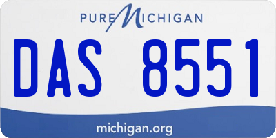 MI license plate DAS8551