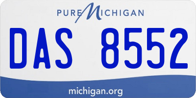 MI license plate DAS8552