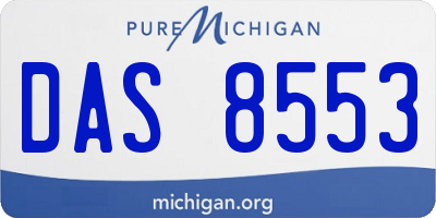 MI license plate DAS8553