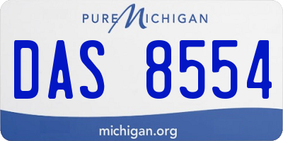 MI license plate DAS8554