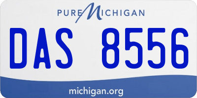 MI license plate DAS8556