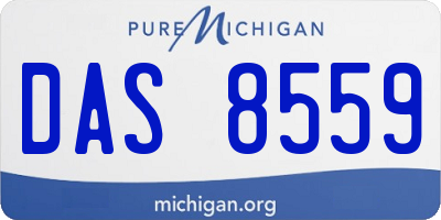 MI license plate DAS8559