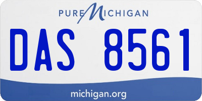 MI license plate DAS8561