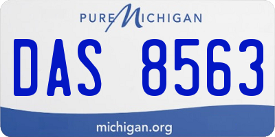 MI license plate DAS8563