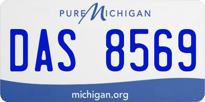 MI license plate DAS8569