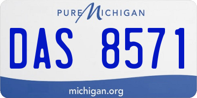 MI license plate DAS8571