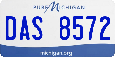 MI license plate DAS8572