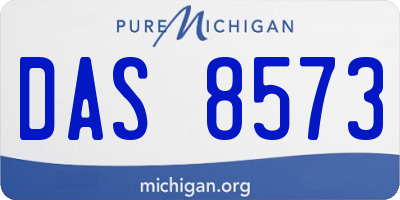 MI license plate DAS8573