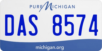 MI license plate DAS8574