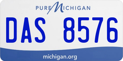 MI license plate DAS8576