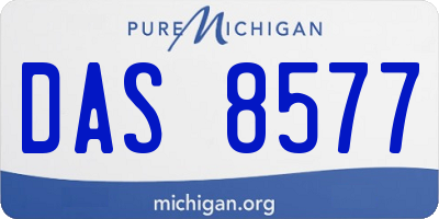 MI license plate DAS8577