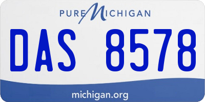 MI license plate DAS8578
