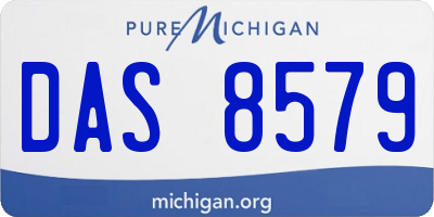 MI license plate DAS8579
