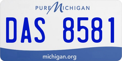 MI license plate DAS8581