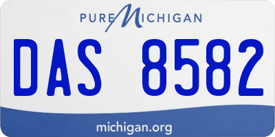 MI license plate DAS8582