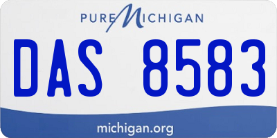 MI license plate DAS8583