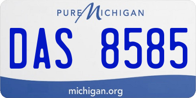 MI license plate DAS8585