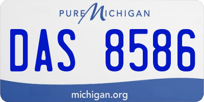 MI license plate DAS8586