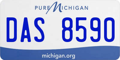 MI license plate DAS8590
