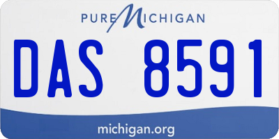MI license plate DAS8591