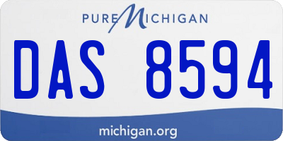 MI license plate DAS8594