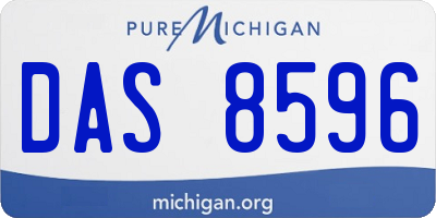 MI license plate DAS8596