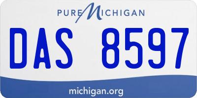 MI license plate DAS8597
