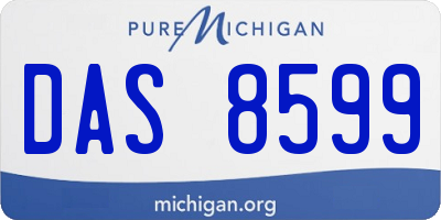 MI license plate DAS8599