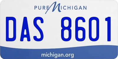 MI license plate DAS8601