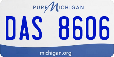MI license plate DAS8606