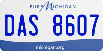 MI license plate DAS8607