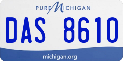 MI license plate DAS8610