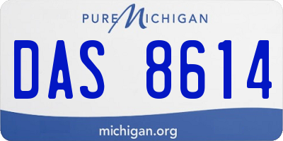 MI license plate DAS8614