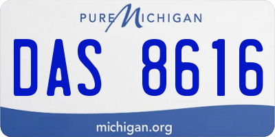 MI license plate DAS8616