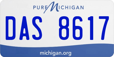 MI license plate DAS8617
